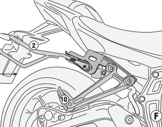 Soporte MT-07 18>22 de Fijaci¾n rapida REMOVE-X para alforjas