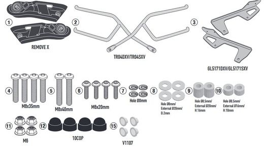 Soporte alforjas de Fijaci¾n rapida REMOVE-X para BENELLI Leoncino 800 (22)