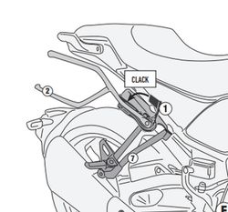 Soporte VOGE TROFEO 500AC (22) alforjas Fijaci¾n REMOVE-X