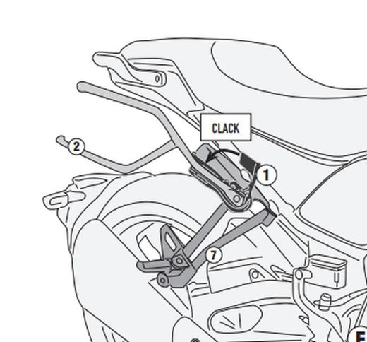 Soporte VOGE TROFEO 500AC (22) alforjas Fijaci¾n REMOVE-X