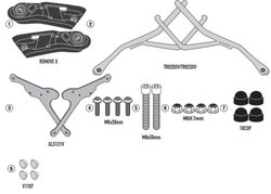 Soporte Tr. Street twin 900/Bonneville  Fijaci¾n rapida REMOVE-X para alforjas