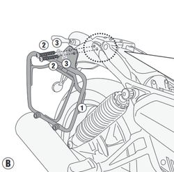 Soporte alforjas MT501 para V7 850 Stone 21>23