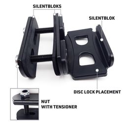 Soporte para Antirrobo de Moto UR14S/UR10 para Fijar al Reposapiés, "