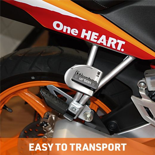 Soporte para Antirrobo de Moto UR14S/UR10 para Fijar al Reposapiés, "