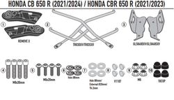 Soporte REMOVE-X para alforjas H.CB650R 21>/24> y CBR 650 R (21 > 23)