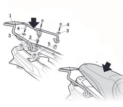 Soporte maleta shad bmw c400 x '18'19