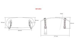 VISERA MULTIREGULABLE C/PLANTILLA 277X100MM